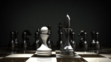 Chess concept background. High resolution 3d render