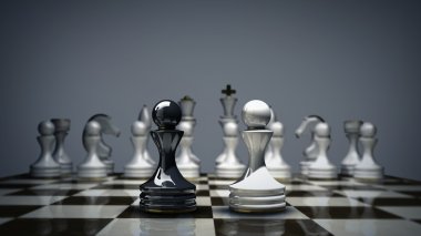 3d Chess concept background. High resolution