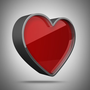 3D kalp. yüksek çözünürlükte render