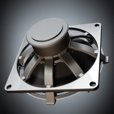 hoparlör yüksek çözünürlükte 3d render arka yüzüne