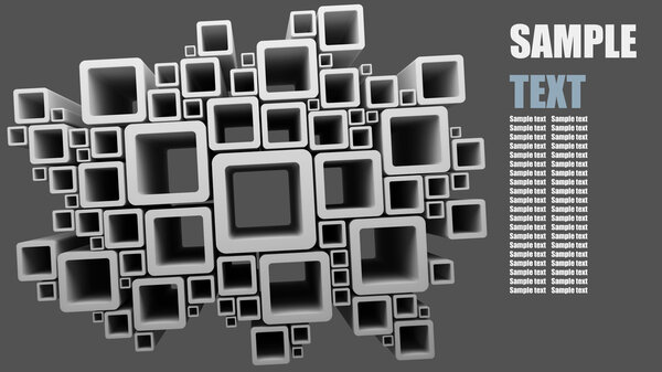 abstract background smooth cubes High resolution 3d