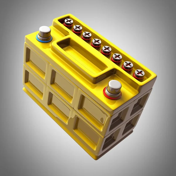 Pil araba. yüksek çözünürlük. 3D görüntü