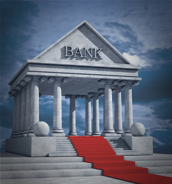 Bankgebäude hochauflösendes 3D-Bild — Stockfoto