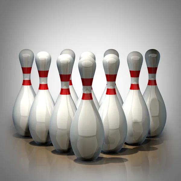 3d rendering di bowling . — Foto Stock