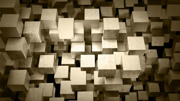 Abstract smooth metallic cubes background 3d — Stock Photo, Image