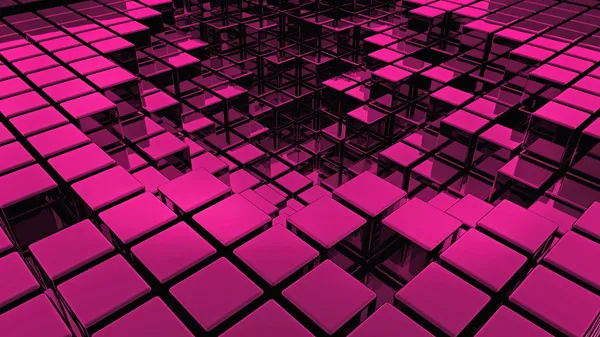 Abstracte glad roze kubussen als achtergrond — Stockfoto