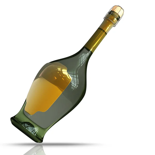 Botellas de champán con etiqueta vacía . —  Fotos de Stock