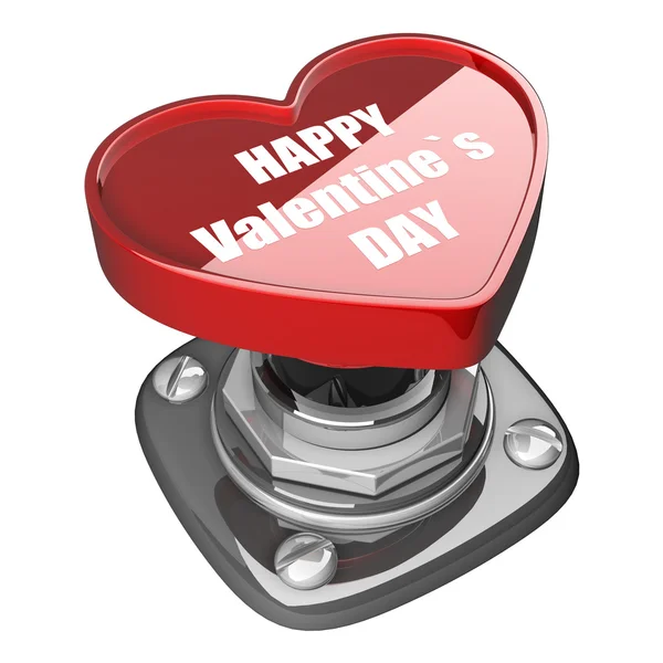 Corazón de botón. Feliz día de San Valentín . — Foto de Stock