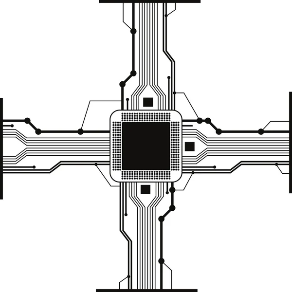 Illustration de carte de circuit imprimé haute résolution — Photo