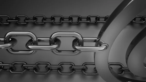 Metal chain background 3d render — Stock Photo, Image