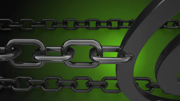 Metal chain background 3d render — Stock Photo, Image