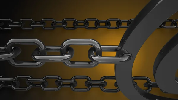 Metal chain background 3d render — Stock Photo, Image