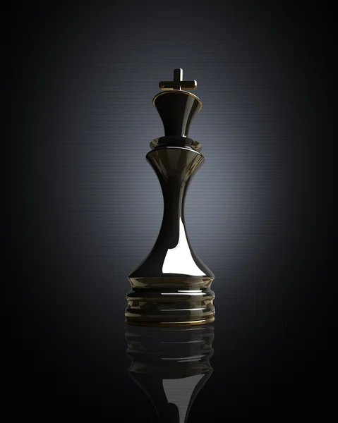 Svart chess king bakgrund 3d illustration. hög upplösning — Stockfoto