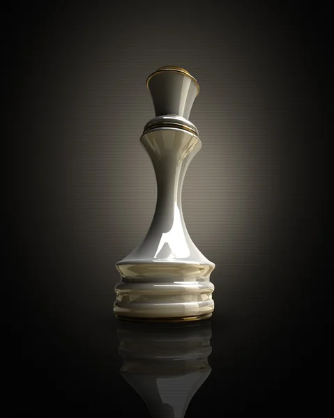 White chess Queen background 3d illustration. high resolution — Stock Photo, Image