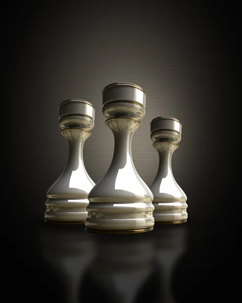 White chess rook background 3d illustration. high resolution — Stock Photo, Image