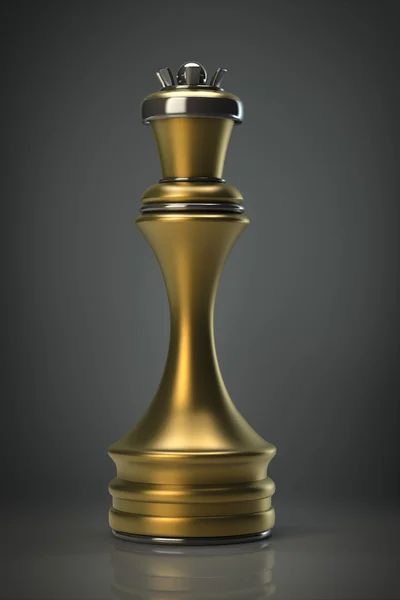 Schachgoldene Königin — Stockfoto