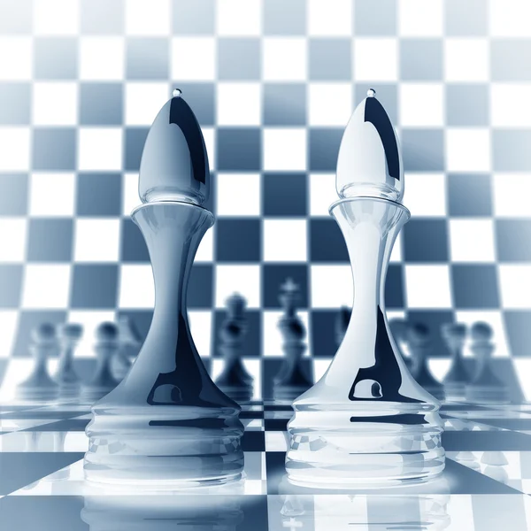 Xrey šachy důstojník pozadí 3d ilustrace. vysoké rozlišení — Stock fotografie