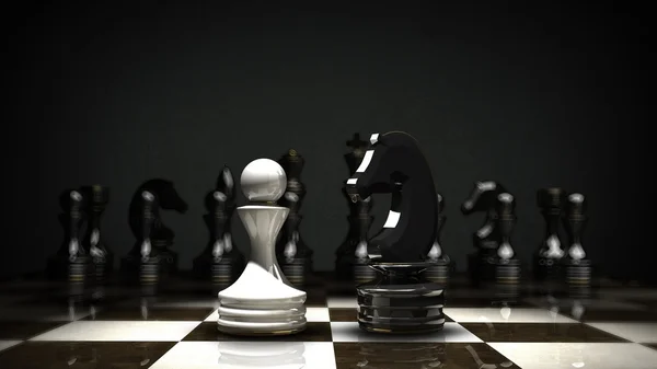 Koncepcja szachy tło. render 3d w wysokiej rozdzielczości — Zdjęcie stockowe