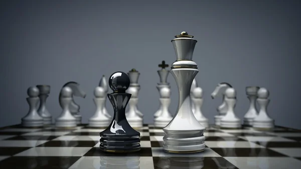 3D fundo conceito de xadrez. Alta resolução — Fotografia de Stock