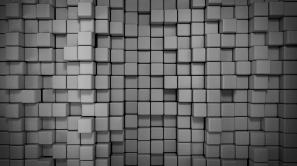 abstract smooth white metallic cubes as background 3d illustration.
