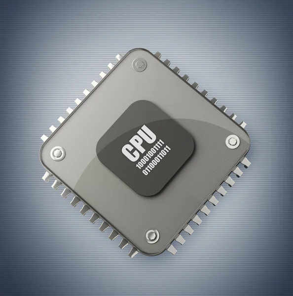 Processor unit CPU concept 3d render High resolution — Stock Photo, Image