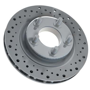 fren disk üzerinde beyaz arka plan - 3d render izole.