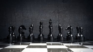 siyah satranç. kavram arka plan.