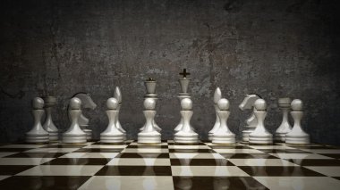 3d Chess concept background. High resolution