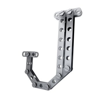 perçin ve vida ile metalik harf (j)