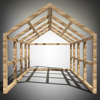 kavram resim yeni ev çerçeve, 3d rendering,