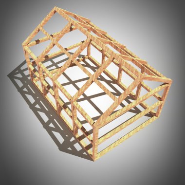 kavram resim yeni ev çerçeve, 3d rendering,