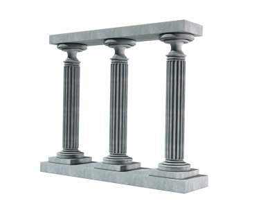 Mermer üç antik sütunlar