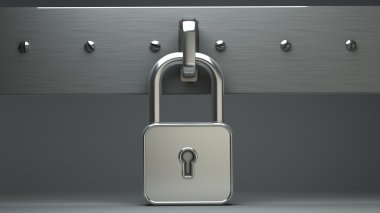 Gümüş kilit 3d model çizimi