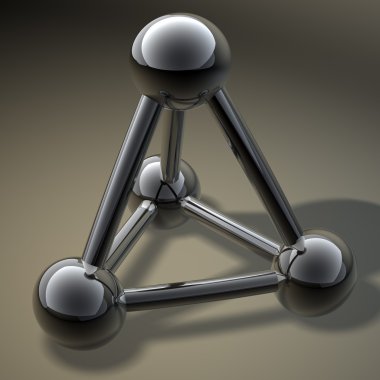 basit çelik moleküler yapısı 3d