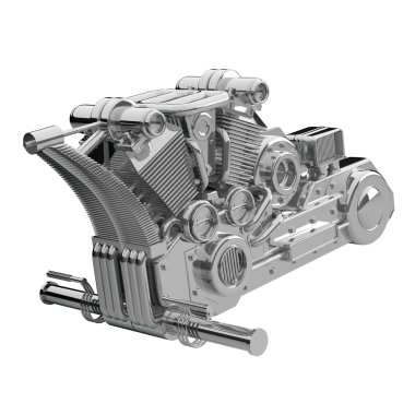 Krom motosiklet motoru