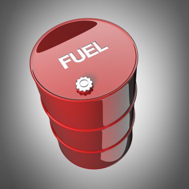 3D Kırmızı varil.