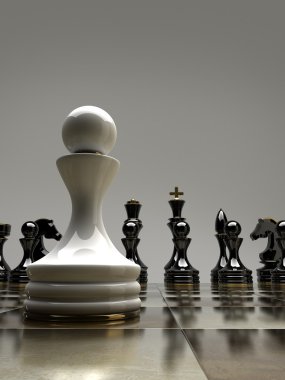 Satranç Merkezi figür-piyon illüstrasyon arka plan. yüksek çözünürlük