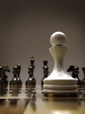 Satranç Merkezi figür-piyon illüstrasyon arka plan. yüksek çözünürlük