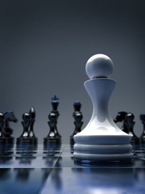 Satranç Merkezi figür-piyon illüstrasyon arka plan. yüksek çözünürlük