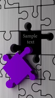 3D puzzle yüksek çözünürlük. 3D görüntü