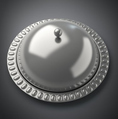 Restoran cloche 3d render yüksek çözünürlük.