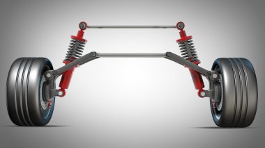 emici, fren balataları ve tekerlekler.