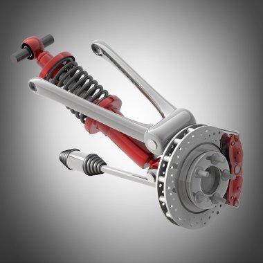 darbe emici ve fren balataları.