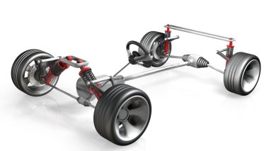 emici, fren balataları ve tekerlekler