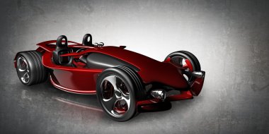 kırmızı spor araba konsepti