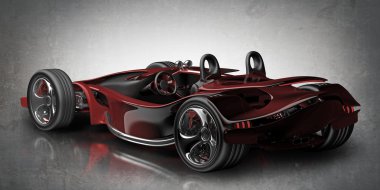 kırmızı spor araba konsepti