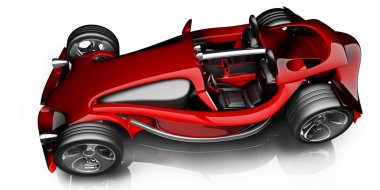 kavram. kırmızı spor araba