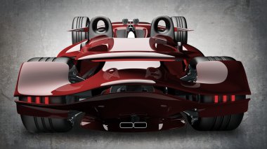 kırmızı spor araba konsepti