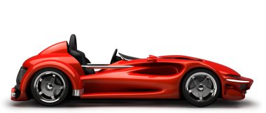 kavram. kırmızı spor araba