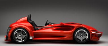 kırmızı spor araba konsepti